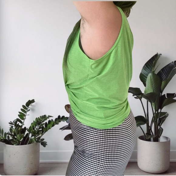 Vintage 90s Lime Boxy Plus Lightweight Tank Neon Green 3X - Picture 2 of 8